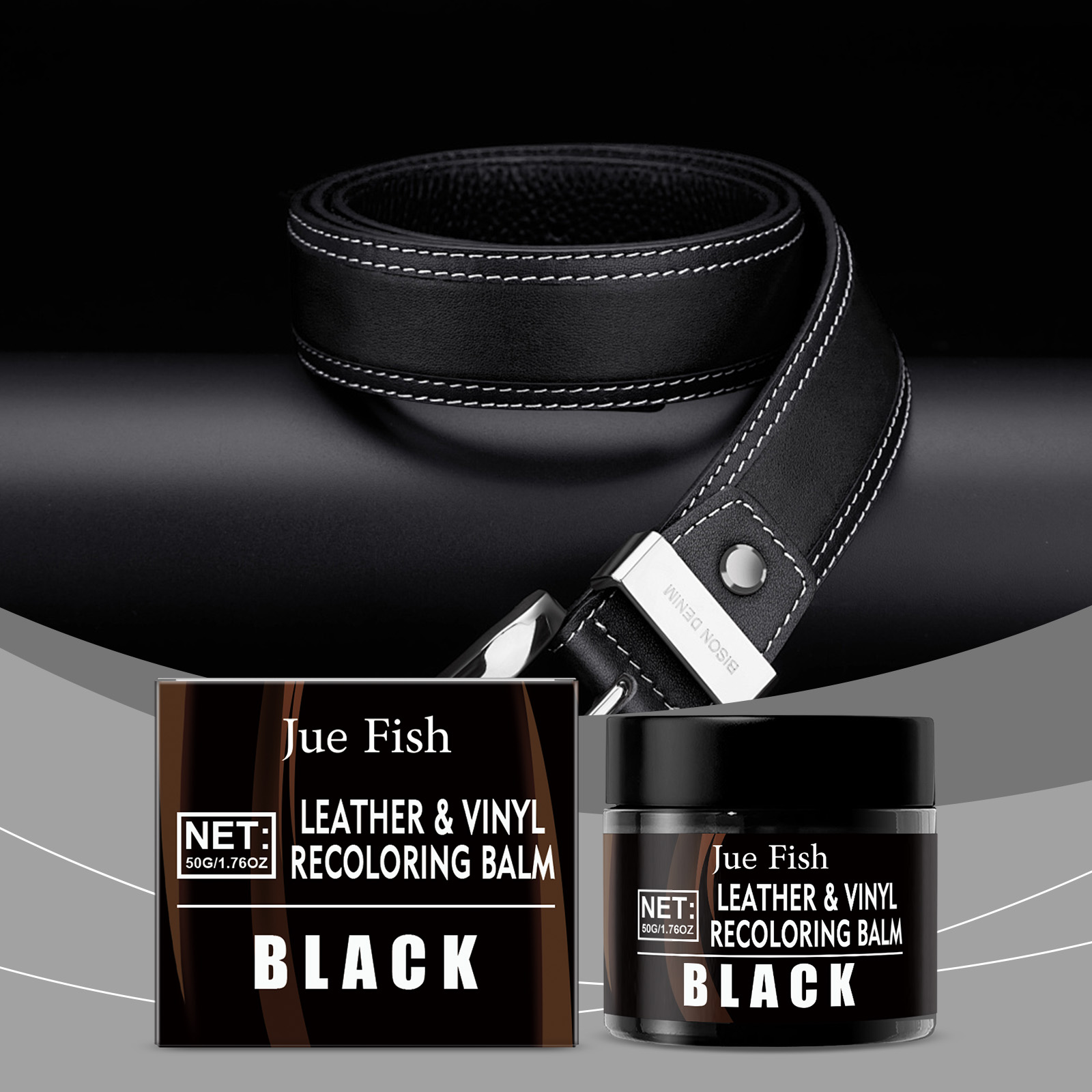 Leather Shoe Polish - بلسم ترميم اللون للجلد الأسود 50