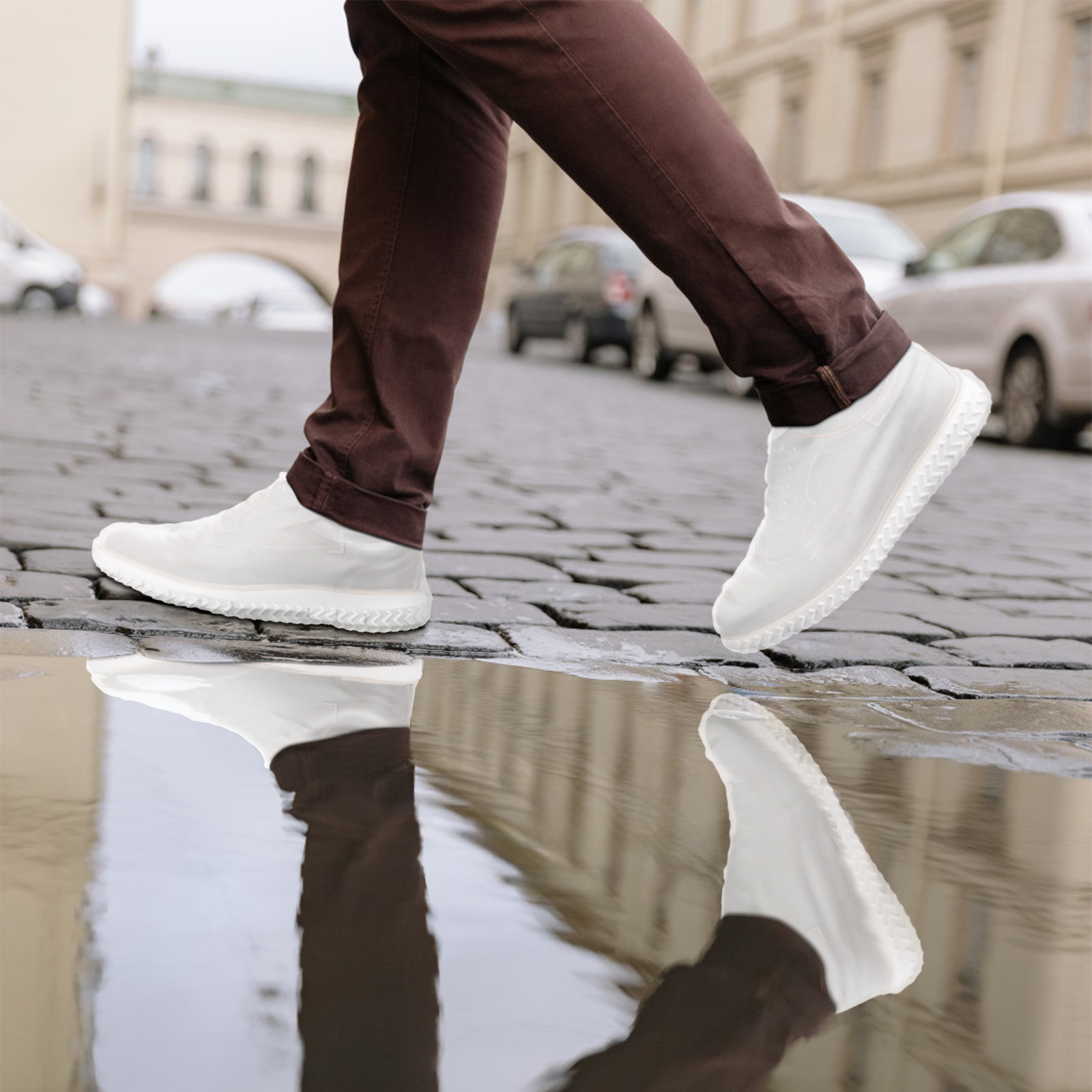 Sneaker Protector - زوجان من أغطية الأحذية البيضاء مقاس
