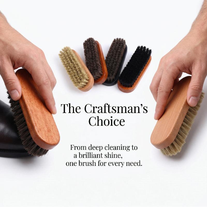 فرشاة أحذية خشبية بشعيرات شعر  - مراجعة Shoe Cleaning Brush وسعره