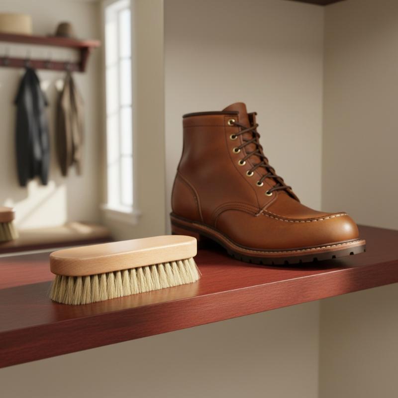 فرشاة أحذية خشبية بشعيرات شعر  - مراجعة Shoe Cleaning Brush وسعره